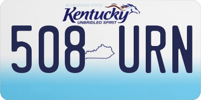 KY license plate 508URN