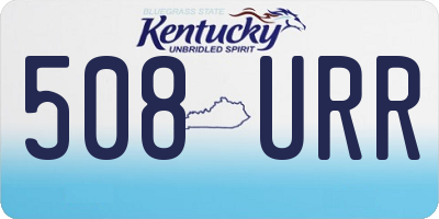 KY license plate 508URR
