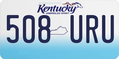 KY license plate 508URU