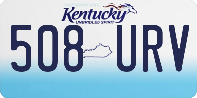 KY license plate 508URV