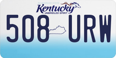 KY license plate 508URW