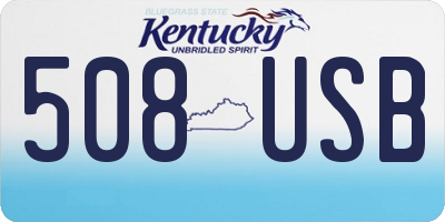 KY license plate 508USB