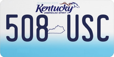KY license plate 508USC