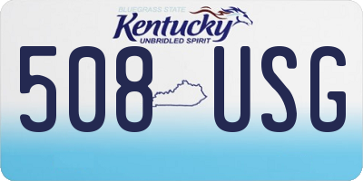 KY license plate 508USG