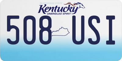 KY license plate 508USI