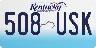 KY license plate 508USK