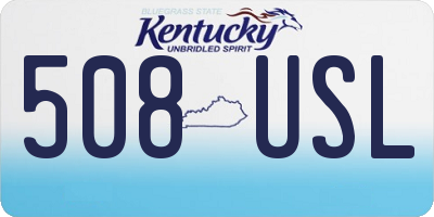 KY license plate 508USL