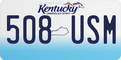KY license plate 508USM