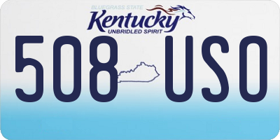 KY license plate 508USO