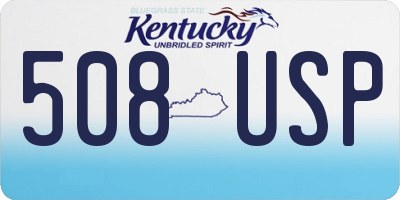 KY license plate 508USP