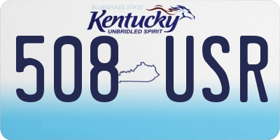 KY license plate 508USR