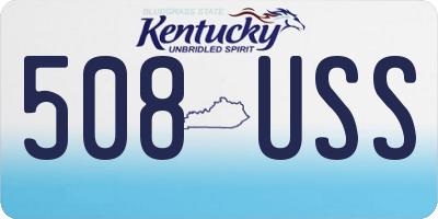 KY license plate 508USS