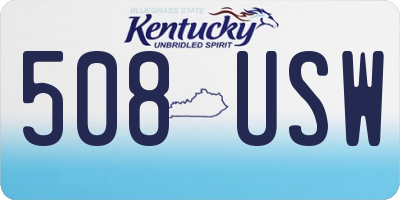 KY license plate 508USW