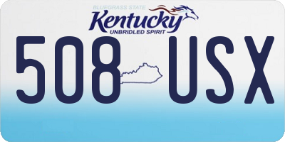 KY license plate 508USX