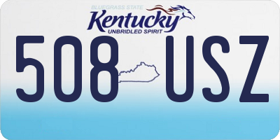 KY license plate 508USZ