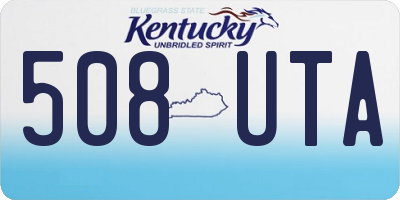KY license plate 508UTA