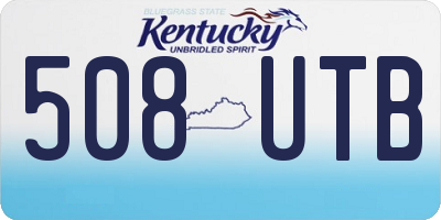 KY license plate 508UTB