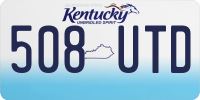 KY license plate 508UTD