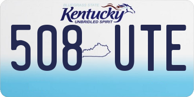 KY license plate 508UTE