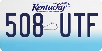KY license plate 508UTF