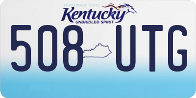 KY license plate 508UTG