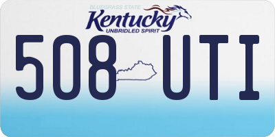 KY license plate 508UTI