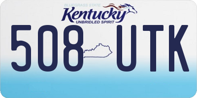 KY license plate 508UTK