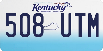 KY license plate 508UTM