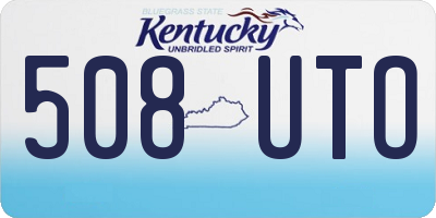 KY license plate 508UTO