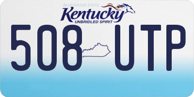 KY license plate 508UTP