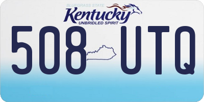KY license plate 508UTQ