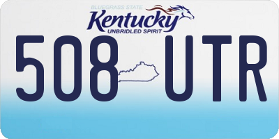 KY license plate 508UTR