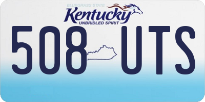 KY license plate 508UTS