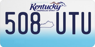 KY license plate 508UTU