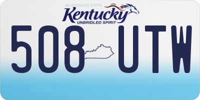 KY license plate 508UTW