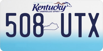 KY license plate 508UTX