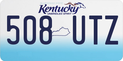 KY license plate 508UTZ