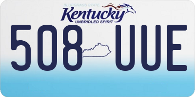 KY license plate 508UUE