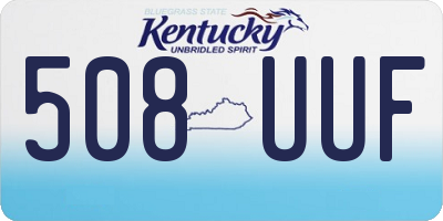 KY license plate 508UUF