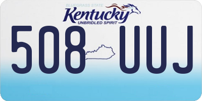 KY license plate 508UUJ