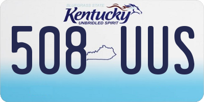KY license plate 508UUS