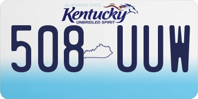 KY license plate 508UUW