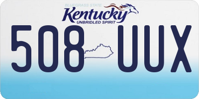 KY license plate 508UUX