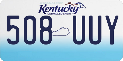 KY license plate 508UUY