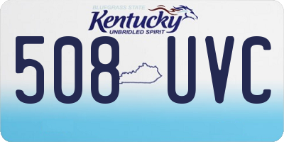 KY license plate 508UVC