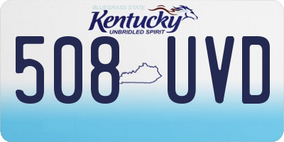 KY license plate 508UVD