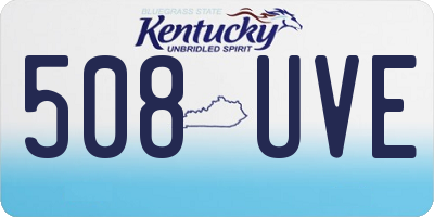 KY license plate 508UVE