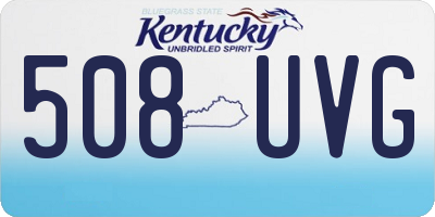 KY license plate 508UVG