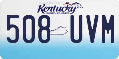 KY license plate 508UVM