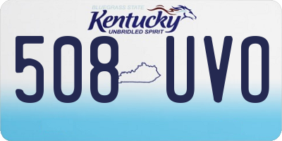 KY license plate 508UVO